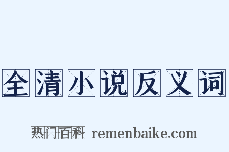 全清小说反义词是什么意思的图片